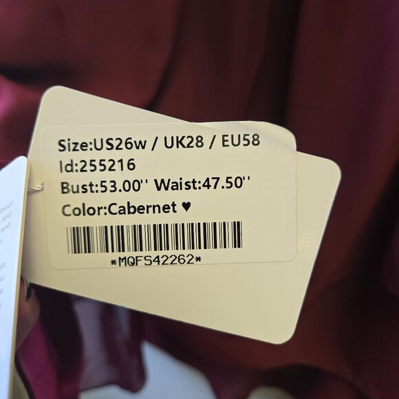 NWT JJ's House 26W Beaded Neckline Layered Burgundy Chiffon Formal Dress Blouse - Picture 5 of 8